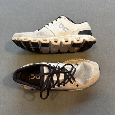 On Cloud X 3 Fitness Running Shoes Women Size 8 White Black Trainers