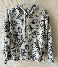 TOM  JERRY Junior Women's Fleece Hoodie Size M