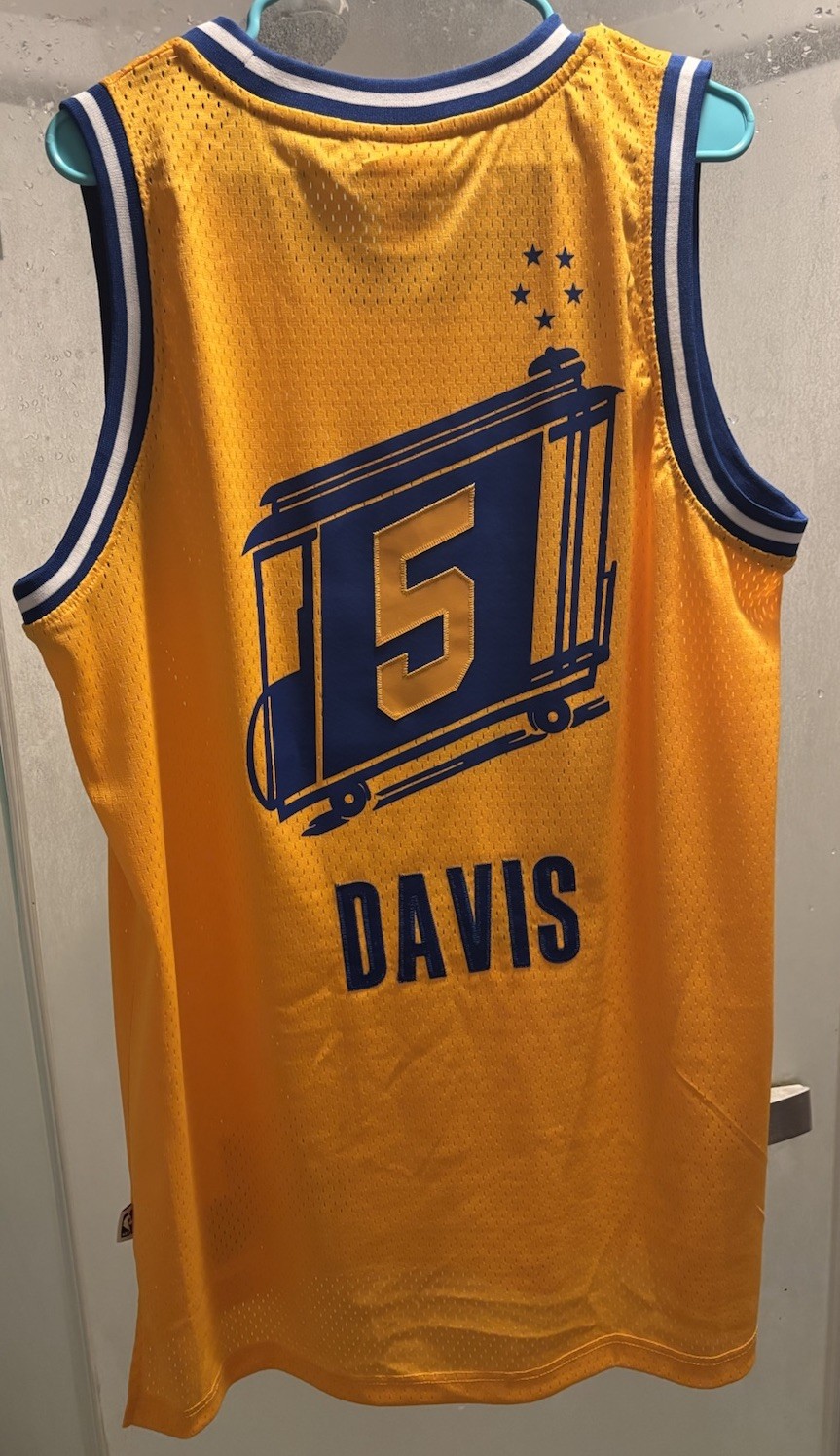 Baron Davis Golden State Warriors HWC NBA Jersey Men L Adidas Sewn Vtg 2006 #5