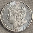 1881 S Morgan VAM-24, BU, bright and shiny, free shipping Sigma tested authentic