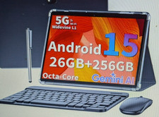 Android Tablet with Keyboard, 26GB 256GB, 2TB Expand, Android 15 Tablet 10 in...
