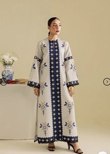 Pakistani / Indian Dress Suit 2 Piece Printed Long Shirt and Pant . Size Medium