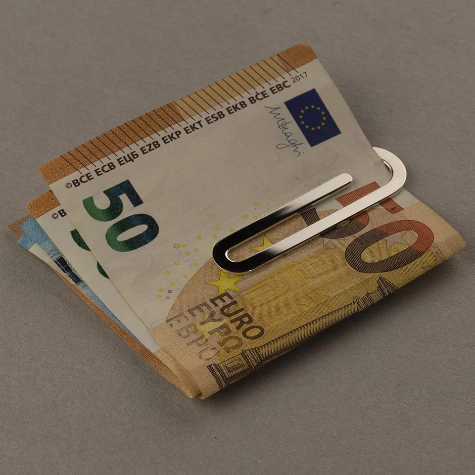 Fermasoldi Graffetta in Argento Sterling 925 Piatta Lunga. Clip Fermasoldi Graff - Immagine 4 di 4