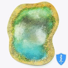 Pond & Leaves Mat (dual sided neoprene) - Monster Fight Club D&D Scenery