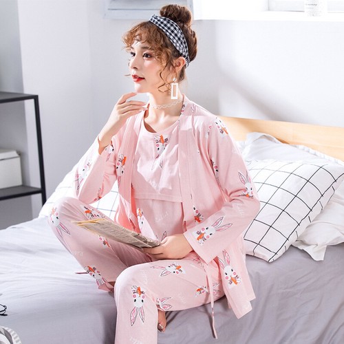 3PC/Set Pregnant Pajama Maternity Breastfeeding Nightwear Pregnancy Clothes - Picture 12 of 30