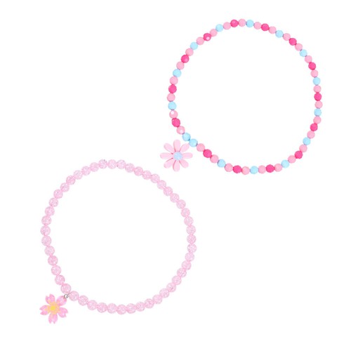 2 Pcs Sunflower Pendant Necklace Child Sweet Beaded Acrylic Flowers