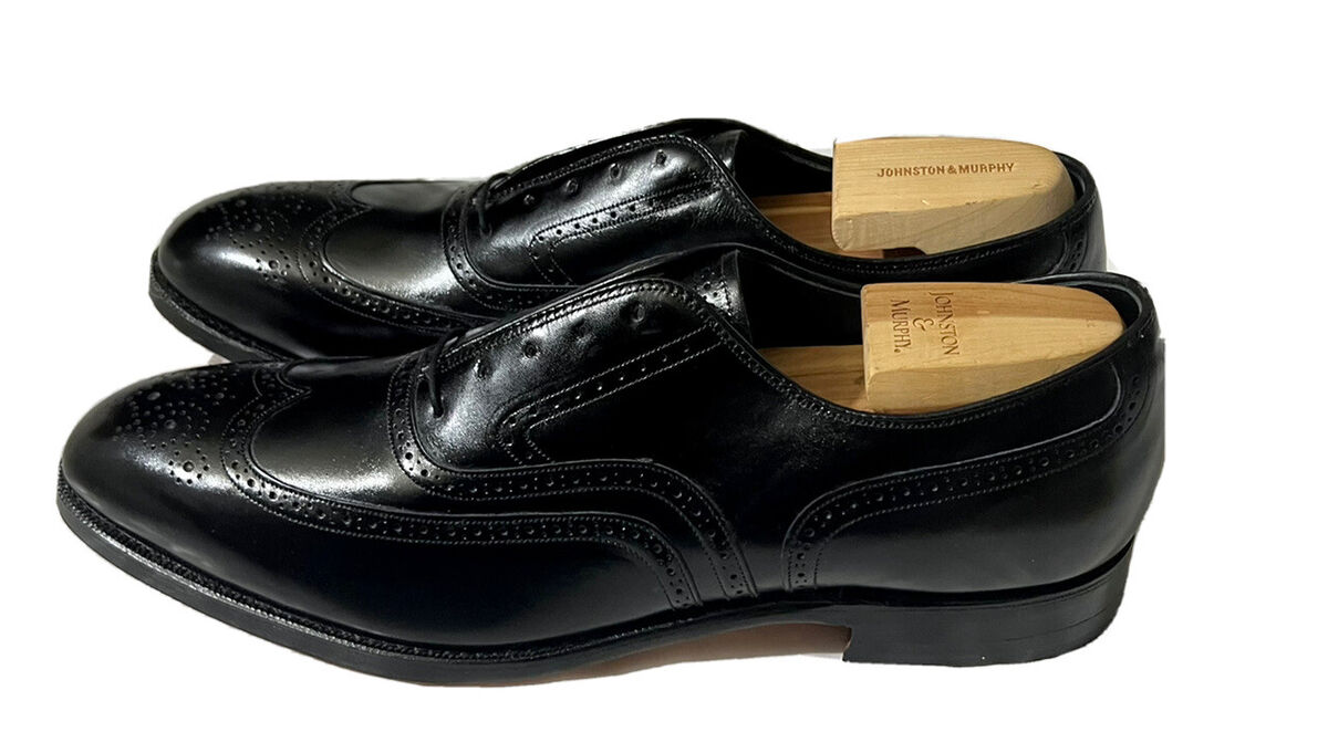 Johnston & Murphy Crown Aristocraft USA Made Black Leather Johnston & Murphy Crown Aristocraft USA Made Black Leather