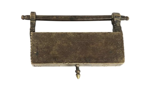 Cadenas En Laiton Unique Avec Mécanisme Astucieux Collectible Antique. G2-431 - Afbeelding 2 van 10