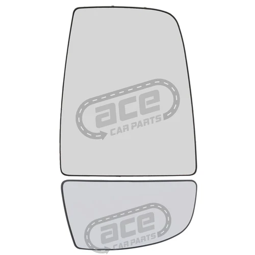 Ford Transit MK8 2014-> Upper & Lower Wing Mirror Glass Set Heated Drivers Side