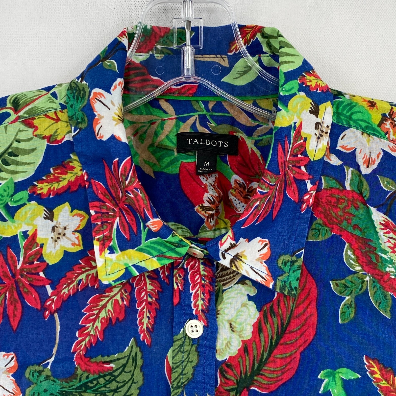 Talbots Shirt Size Medium MulticolorTropical Flor… - image 2