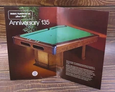 Brunswick Anniversary 135 Billiard Table Ad Flyer 1980 Form No. 80-ANN