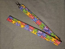 Small Autism Puzzle Pieces Lanyard Autism Awareness Lanyard