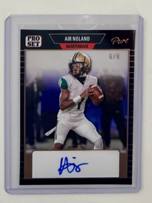  AIR NOLAND SP#/8  2023 LEAF PRO SET PURE FOOTBALL PURE TALENT ROOKIE AUTO 