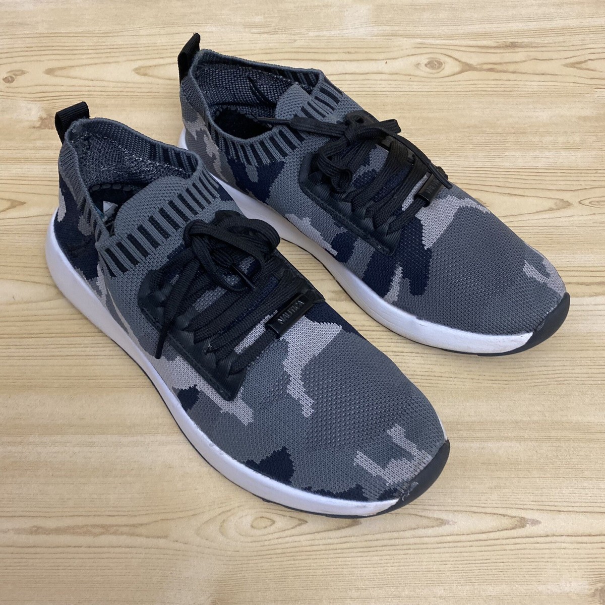 NAUTICA Camouflage Camo Zyla Knit Slip On Sneakers 7.5 Lace