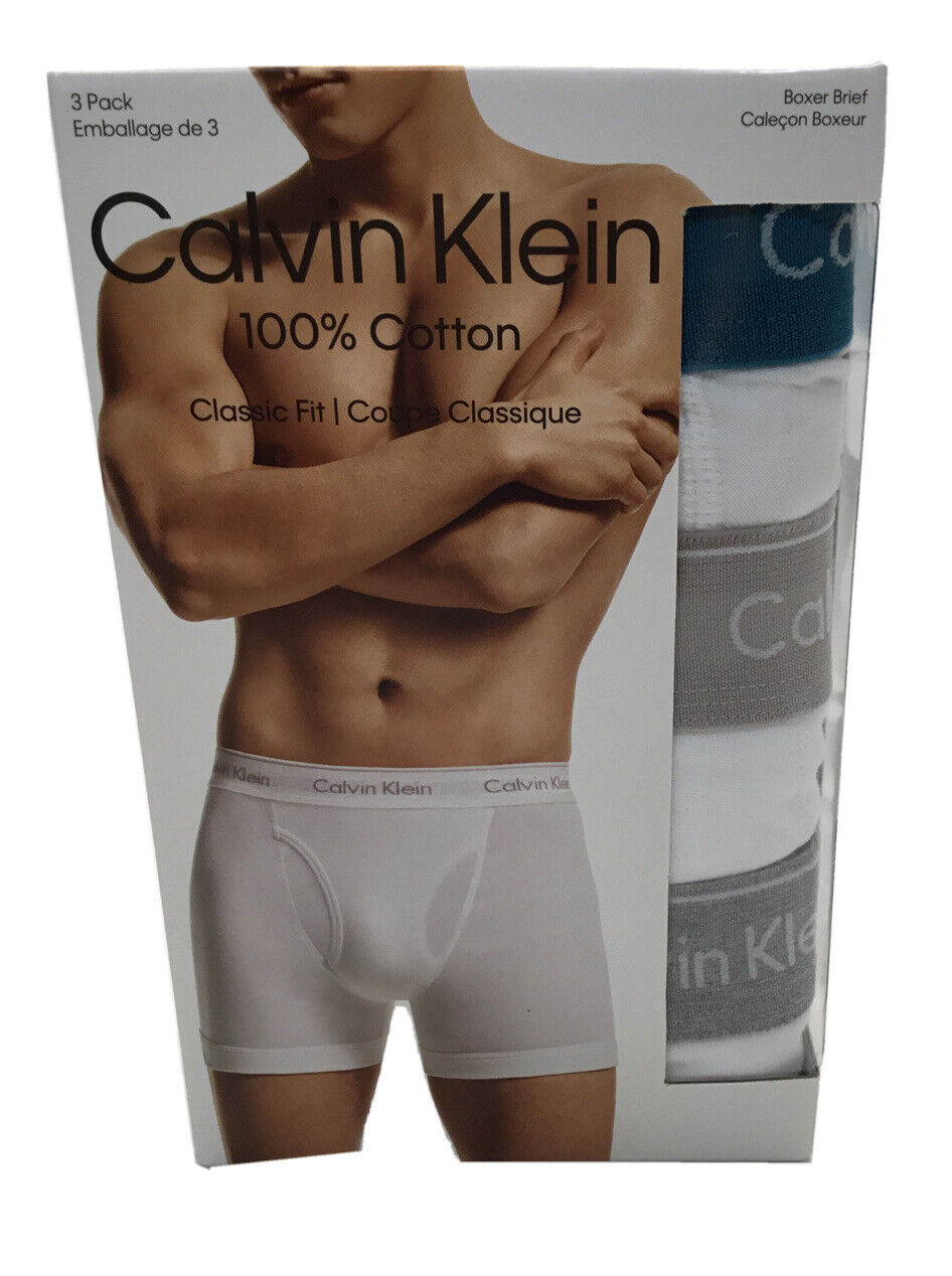Netjes Kantine huren Calvin Klein Men's Underwear Cotton Classics 3-Pack Boxer Brief, L | eBay
