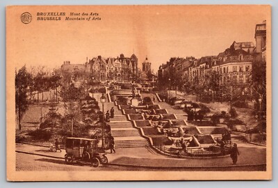 Brussels Belgium Mountain of Arts Albert Postcard c1930s