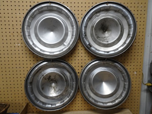Vintage 1956 Chevrolet Belair 15" Wheel Cover Hubcaps Set Of 4 - Picture 18 of 22