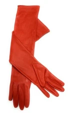 Women's Genuine Sheep Leather Long Opera Evening Dress Gloves (50-52 cm).