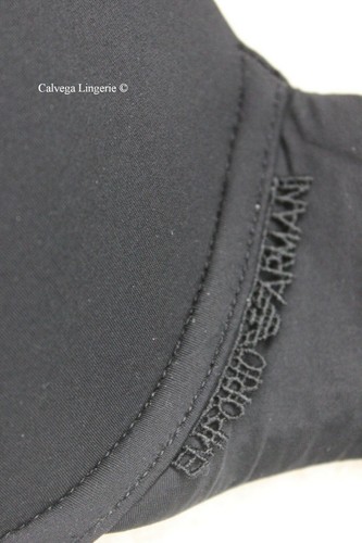 NWT EMPORIO ARMANI 163338 Plunge, Push-Up with J Hook T-Shirt Bra, Negro, 36A - Imagen 3 de 9