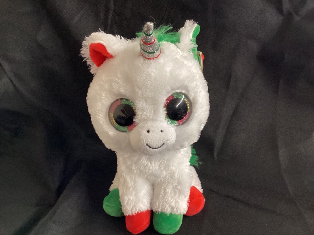 Ty Beanie Babies 36425 Boos Candy Cane The Christmas Unicorn Boo