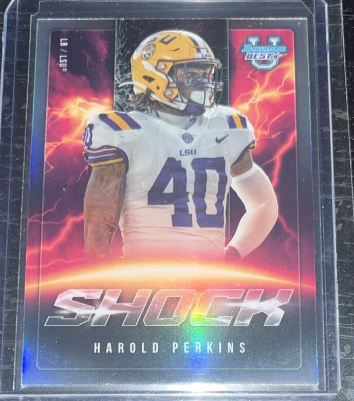 2023 Bowman’s Best University Harold Perkins SA-9 Shock & Awe Case Hit LSU