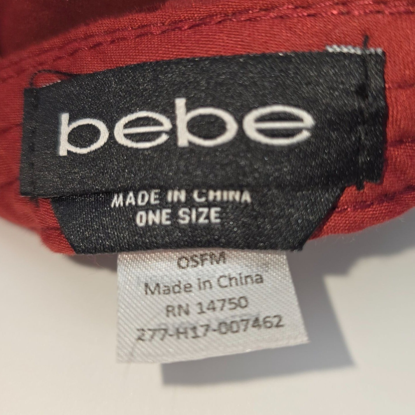 Bebe Baseball Hat Womens Adjustable Burgundy Velv… - image 4