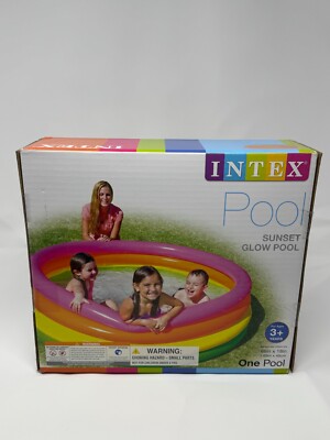 Intex Sunset Glow Inflatable Pool 66''x18'' for Ages 3+ Round Pool - New