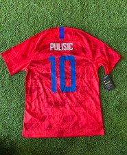 Nike USA Men's Away Jersey 2019 Legend Pulisic 10 - Speed Red/Bright Blue