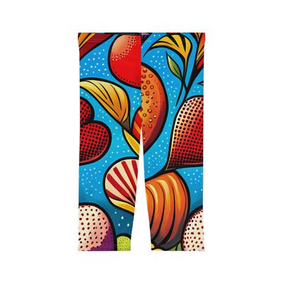 Women s Capri Leggings (Floating Hearts)