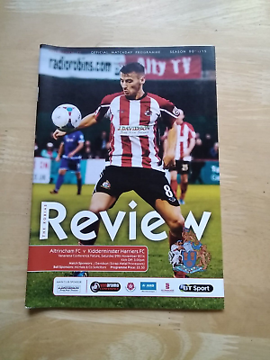 Match Day Programme - Kidderminster Harriers – Altrincham FC