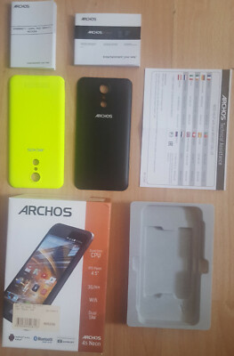 Verpackung, 2 Cover und Anleitungen für ARCHOS 45 Neon