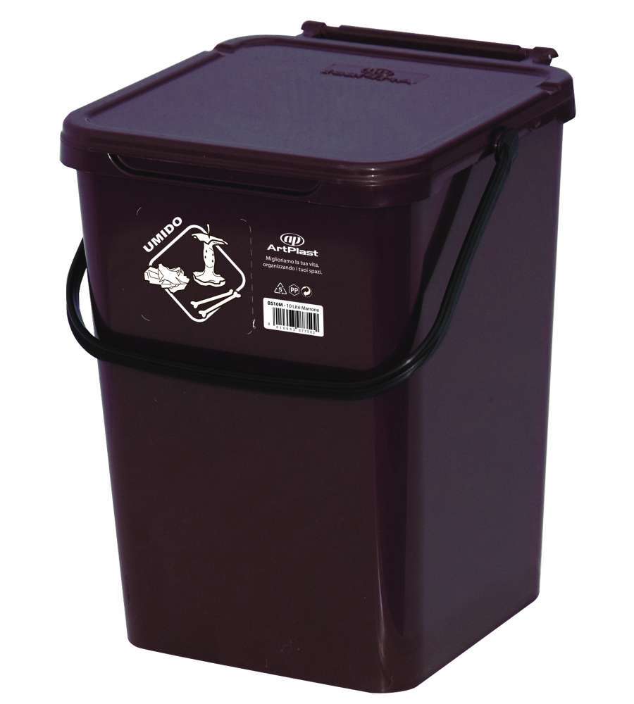 CONTENITORE UMIDO LT.7 C/C MARRONE