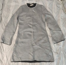 Michael Kors Womens Silver Striped Metallic Party Dress Bell Sleeves S Holiday