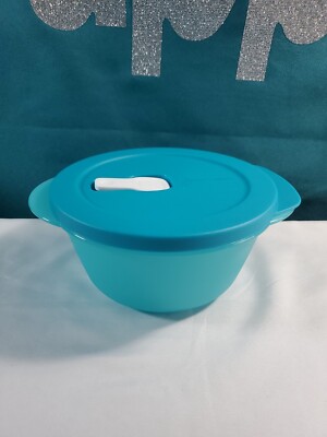 Tupperware CrystalWave Microwave 3.25 Cup Round Bowl Container Cristal Flash .