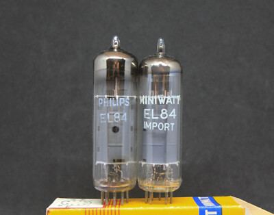 Philips Miniwatt EL84 ヘールレン製 真空管4本マッチド EL84 PHILIPS MINIWATT MADE IN HOLLAND AMPLITREX TESTED 1 MQ