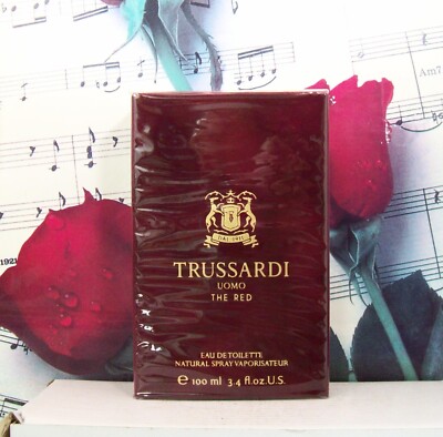Trussardi Uomo The Red EDT Spray 3.4 FL. OZ. Sealed Box.