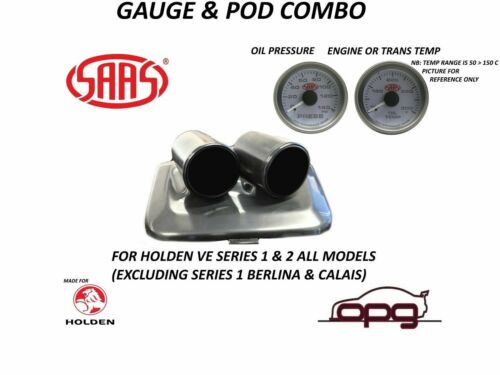 Gauge Dash Pod Gauge Package for Holden VE Omega SV6 Series 1/2 Oil Temp & Press - Picture 1 of 9