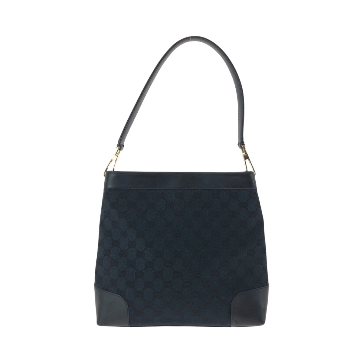 Sac à main bandoulière GUCCI 001 4231 noir argent matériel GG toile GG