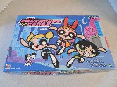 THE POWERPUFF GIRLS GAME, SAVING THE WORLD BEFORE BEDTIME, HASBRO MB BOARD GAME!