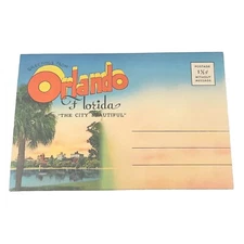 Greetings from Orlando Florida Photo Album Postcard Rare Htf Unposted 