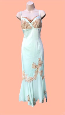 Vintage 90s Y2K AFTER SIX Slip Party Slip Dress FISHTAIL Mermaid PROM GOWN M