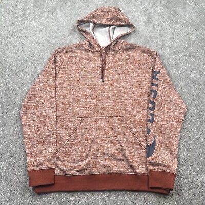 Costa Men's Hooded Tech Fleece Sweatshirt Size M Lava Red