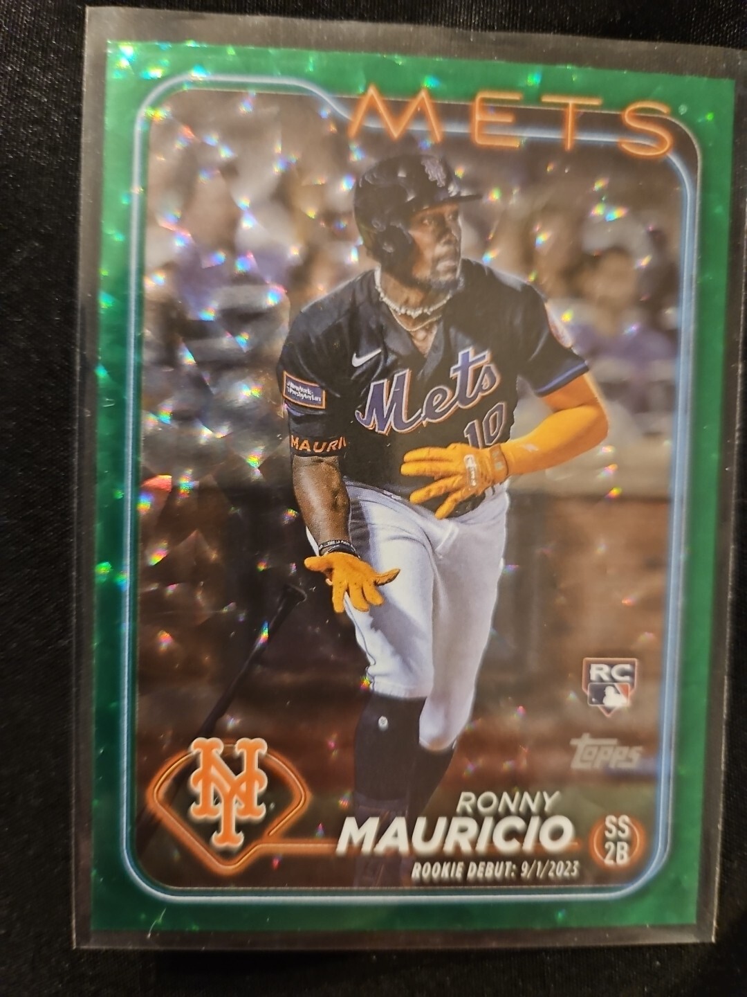 2024 Topps Series 1 - Green Crackle Foil #224 Ronny Mauricio /499 (RC)