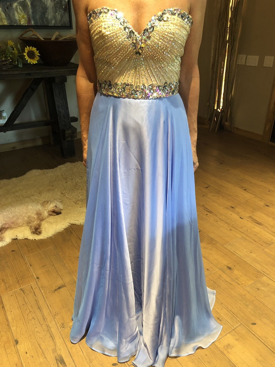 SHERRY HILL Evening Prom Homecoming DRESS Periwinkle Blue T0NS Of CRYSTALS Sz 8 | eBay SHERRY HILL Evening Prom Homecoming DRESS Periwinkle Blue T0NS Of CRYSTALS Sz 8 | eBay