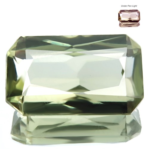 1.57ct NATURAL COLOR CHANGE DIASPORE OCTAGON CUT 9x5mm RARE AWESOME TURKISH GEM