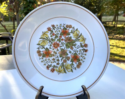 3~ Corelle Indian Summer Autumn Flowers Lunch Salad Plates 8.5  Colorful