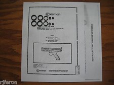 Crosman 600 677 CO2 Pistol Seal Kits 2 TWO Exploded View - Parts List Guide