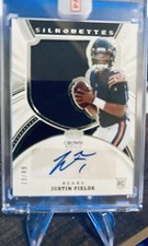 2021 Panini Chronicles Crown Royale Silhouettes Justin Fields /49 Auto Jersey RC