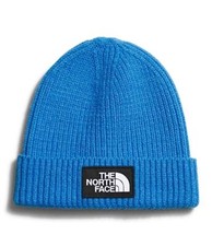 THE NORTH FACE Kids' Box Logo Cuff Winter Beanie Hat, Optic Blue, One Size