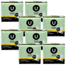 Kotex Ultra Maxi Pads, Clean & Secure, No Wings, Reg Flow - Case of 176 Pads